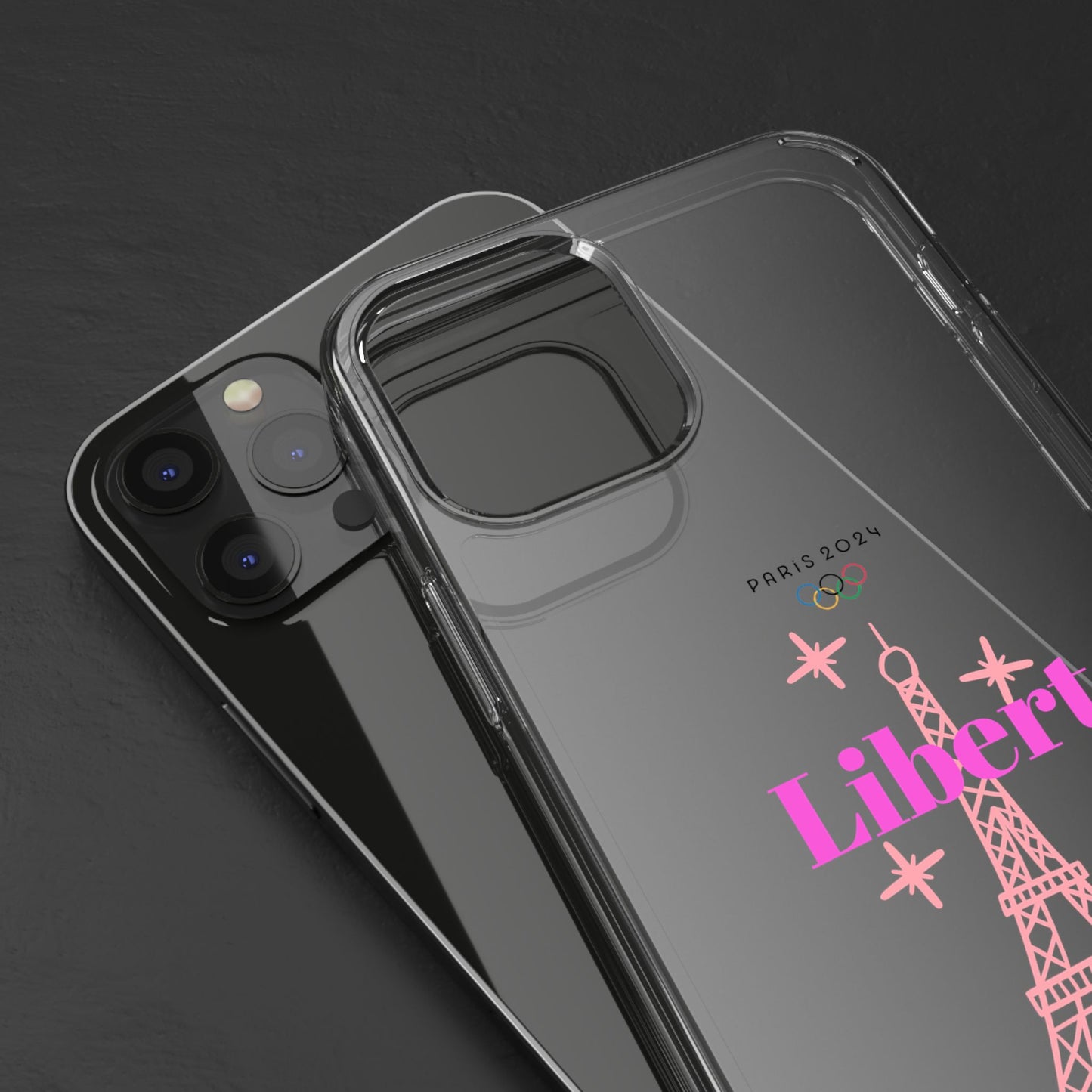 “LIBERTE” Clear Phone Case by TwoSiS