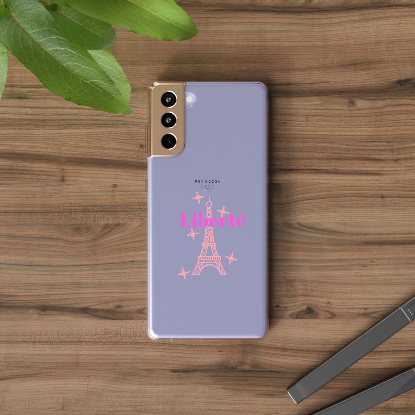 “LIBERTE” Clear Phone Case by TwoSiS
