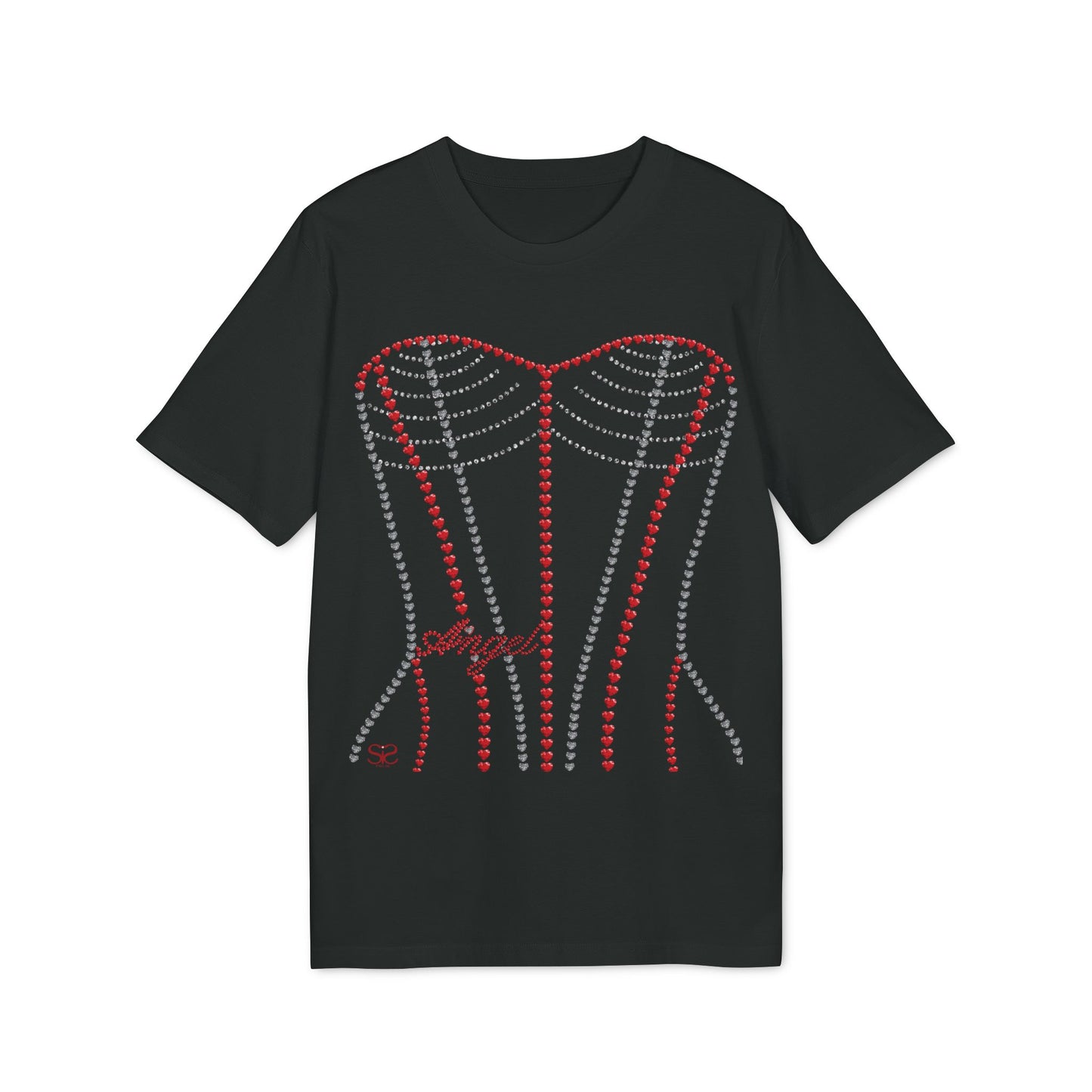 Angel Diamond Corset T-Shirt with Optional QR Code