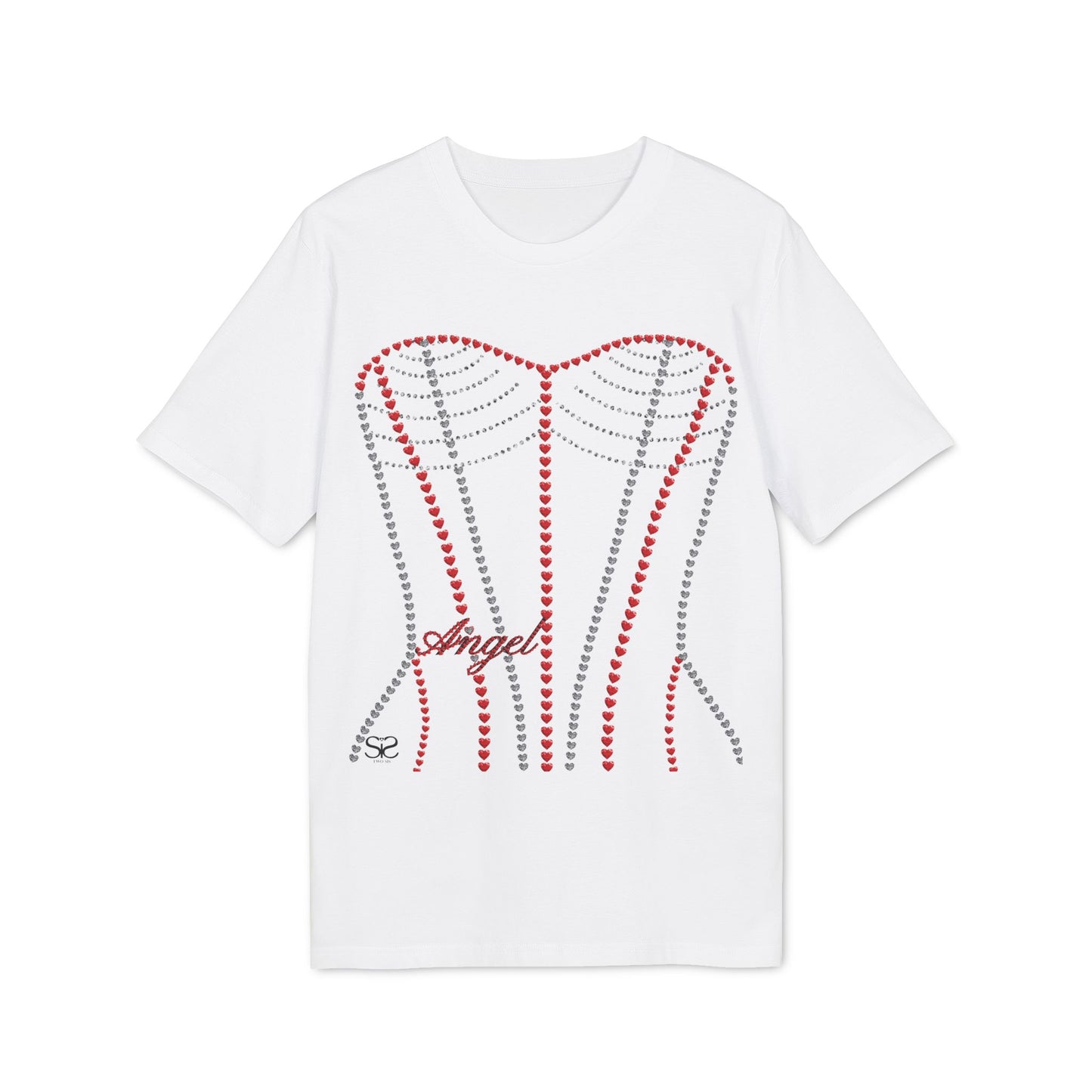 Angel Diamond Corset T-Shirt with Optional QR Code