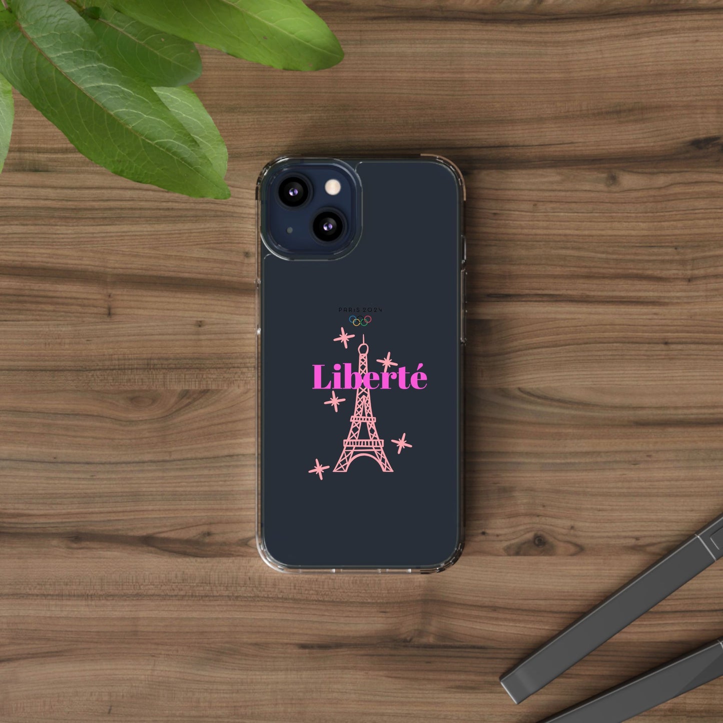 “LIBERTE” Clear Phone Case by TwoSiS