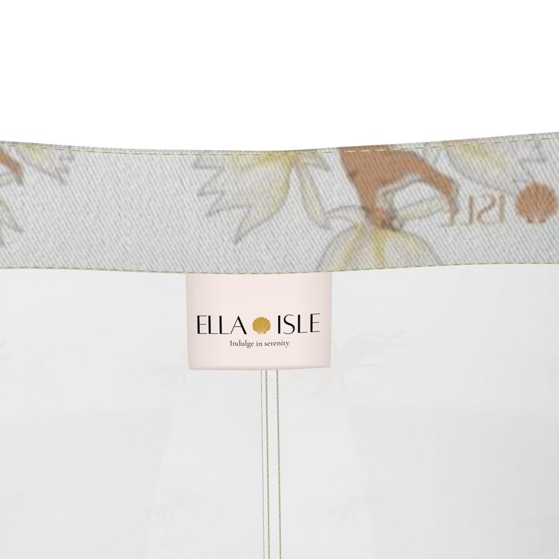 White Lotus Lion Denim Skirt
