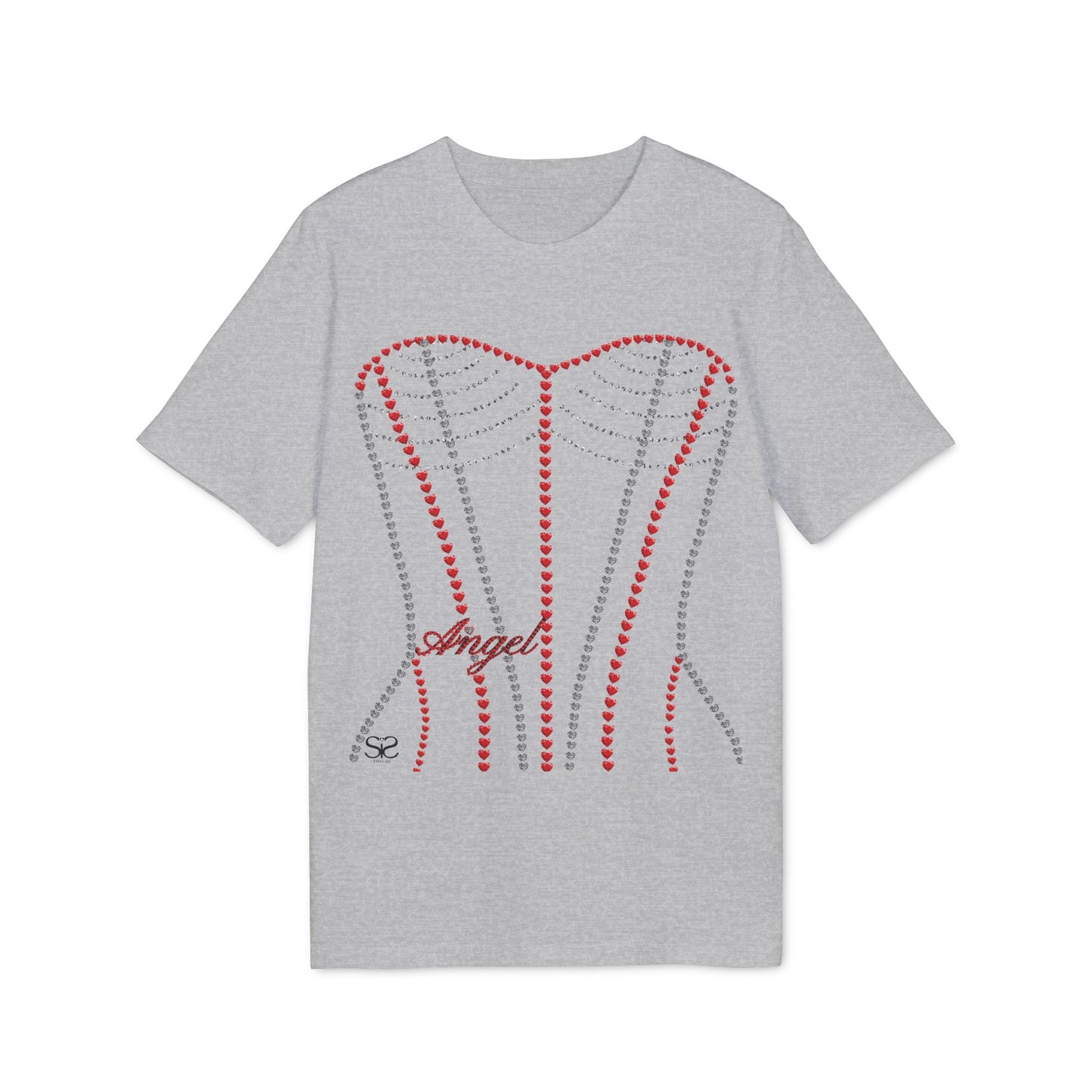Angel Diamond Corset T-Shirt with Optional QR Code