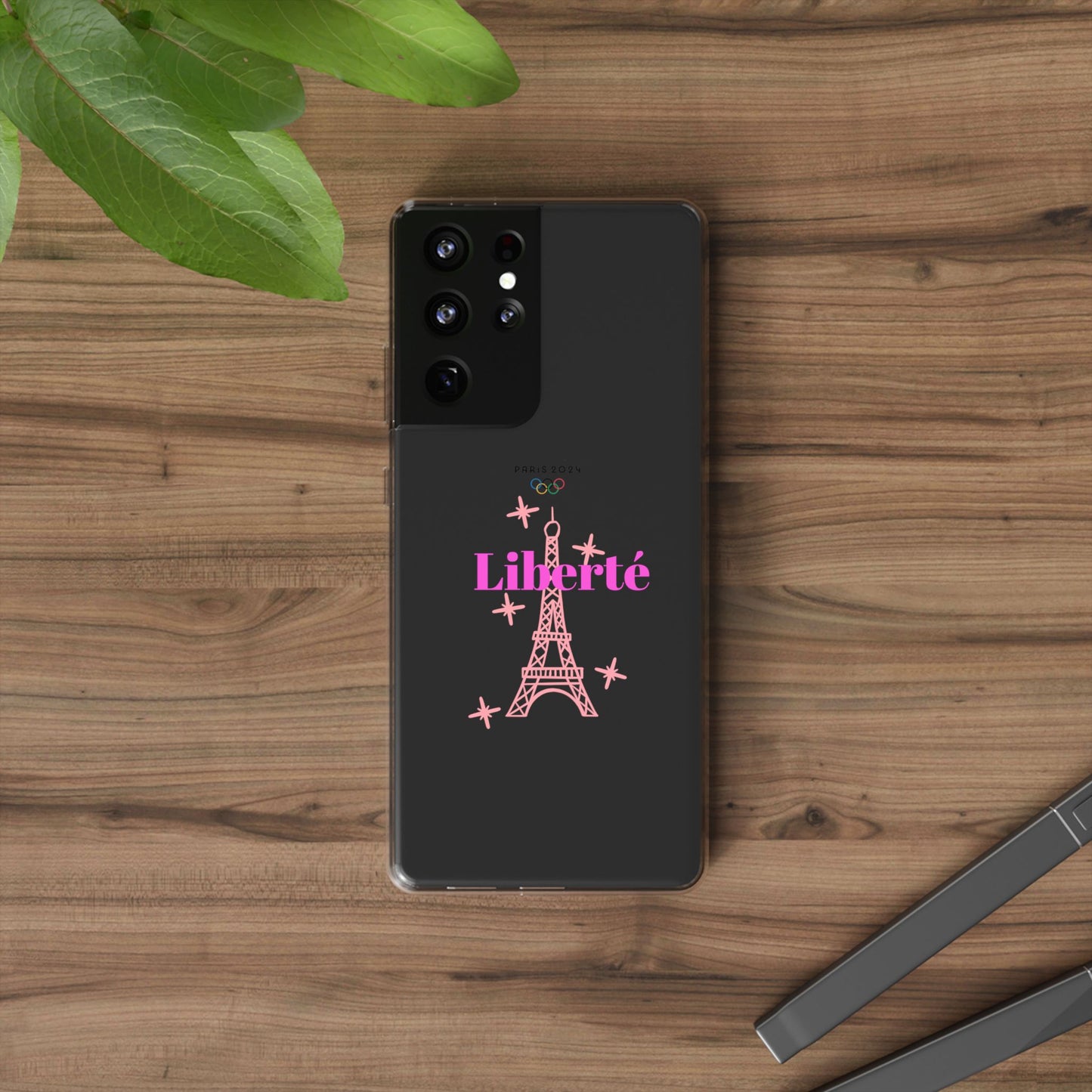 “LIBERTE” Clear Phone Case by TwoSiS