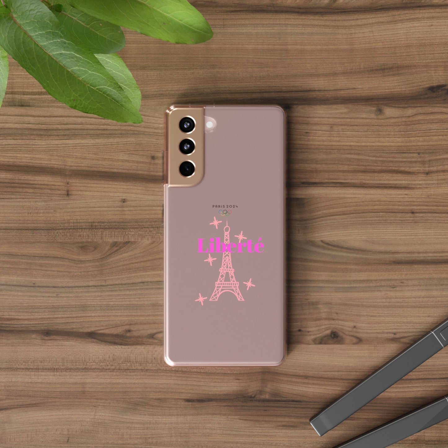 “LIBERTE” Clear Phone Case by TwoSiS