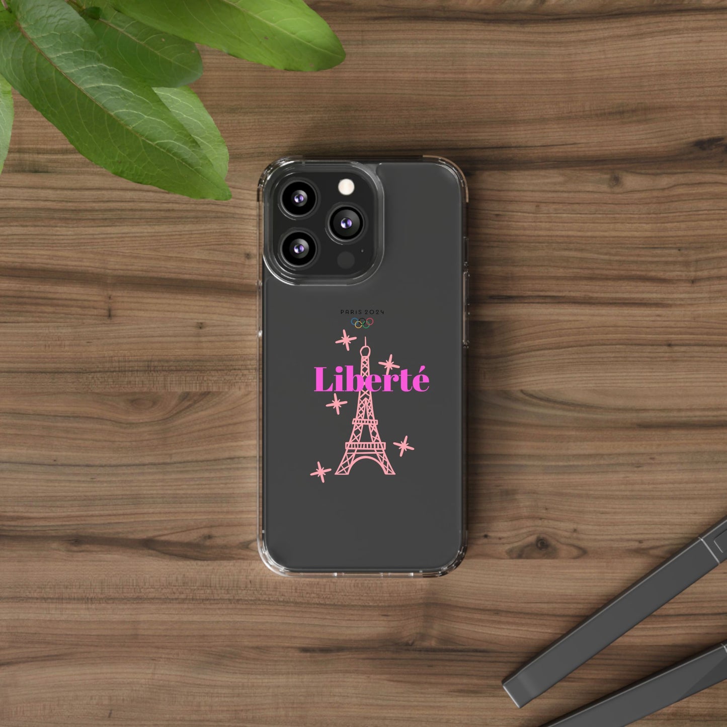 “LIBERTE” Clear Phone Case by TwoSiS