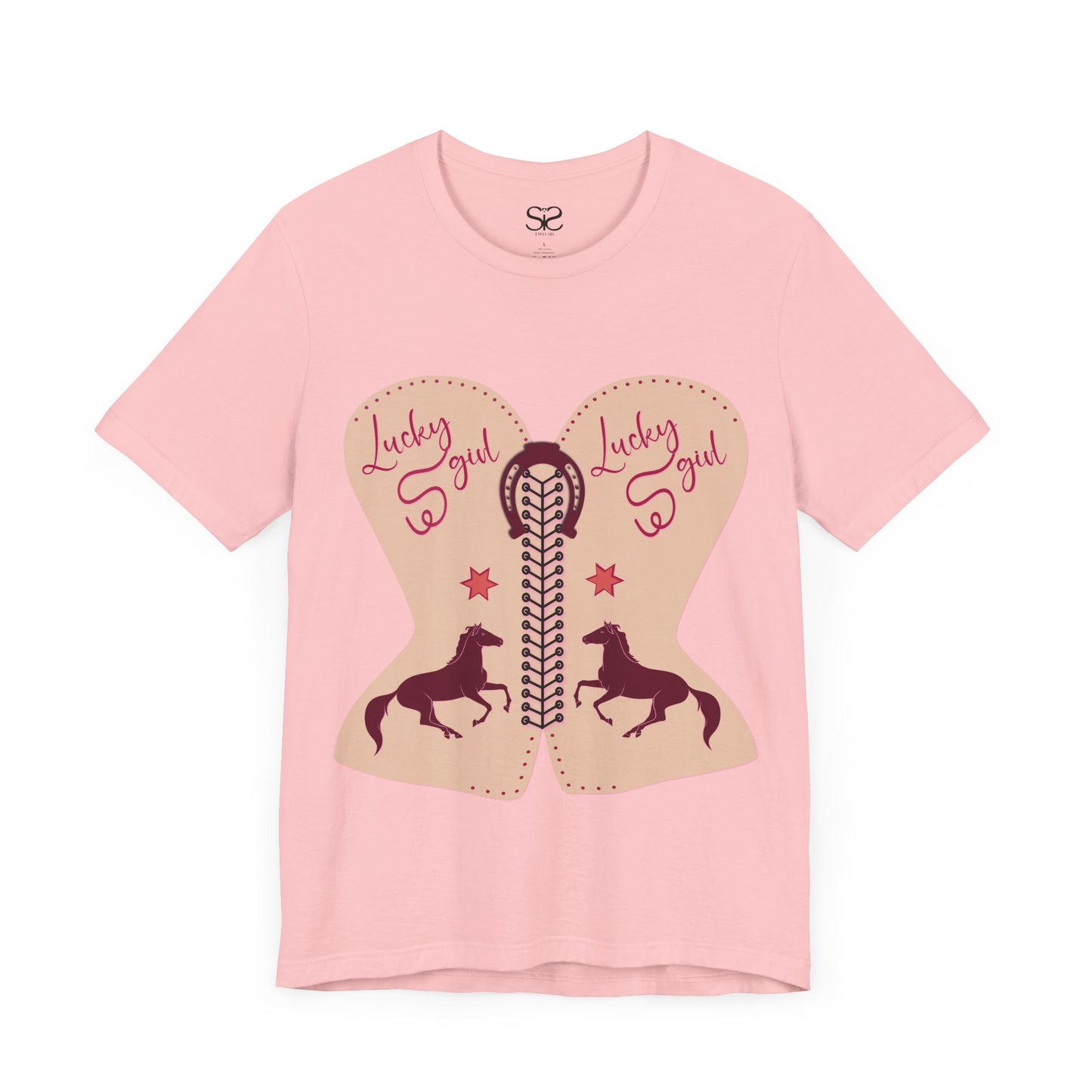 “Lucky Girl”  Horse T-Shirt by TwoSiS