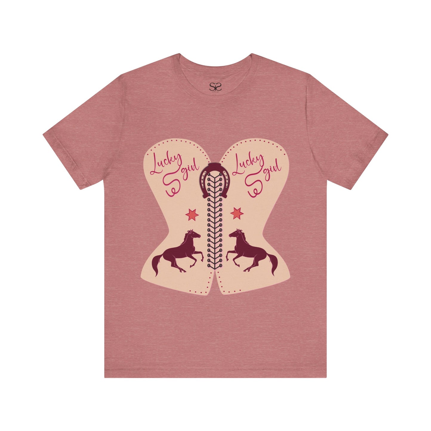 “Lucky Girl”  Horse T-Shirt by TwoSiS