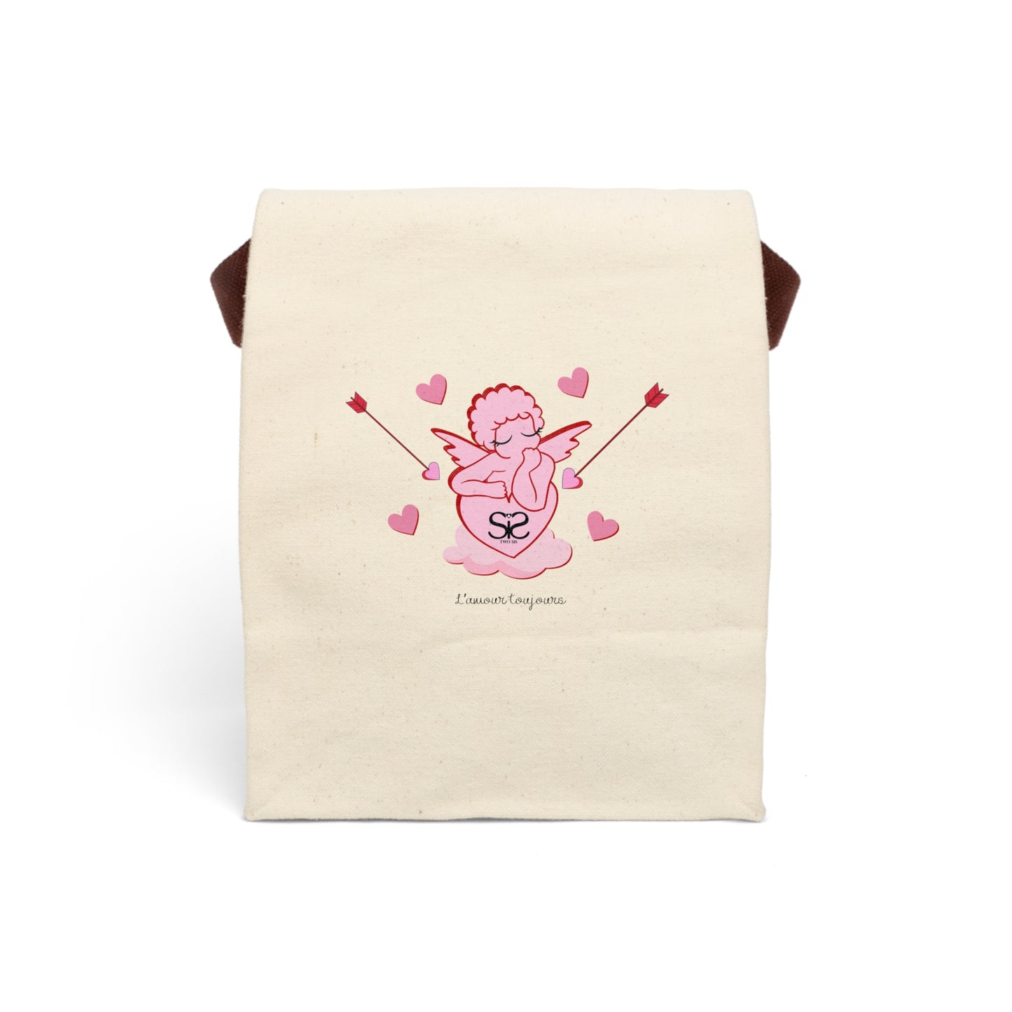 “L’Amour Toujours” Cotton Canvas Lunch Bag by TwoSiS