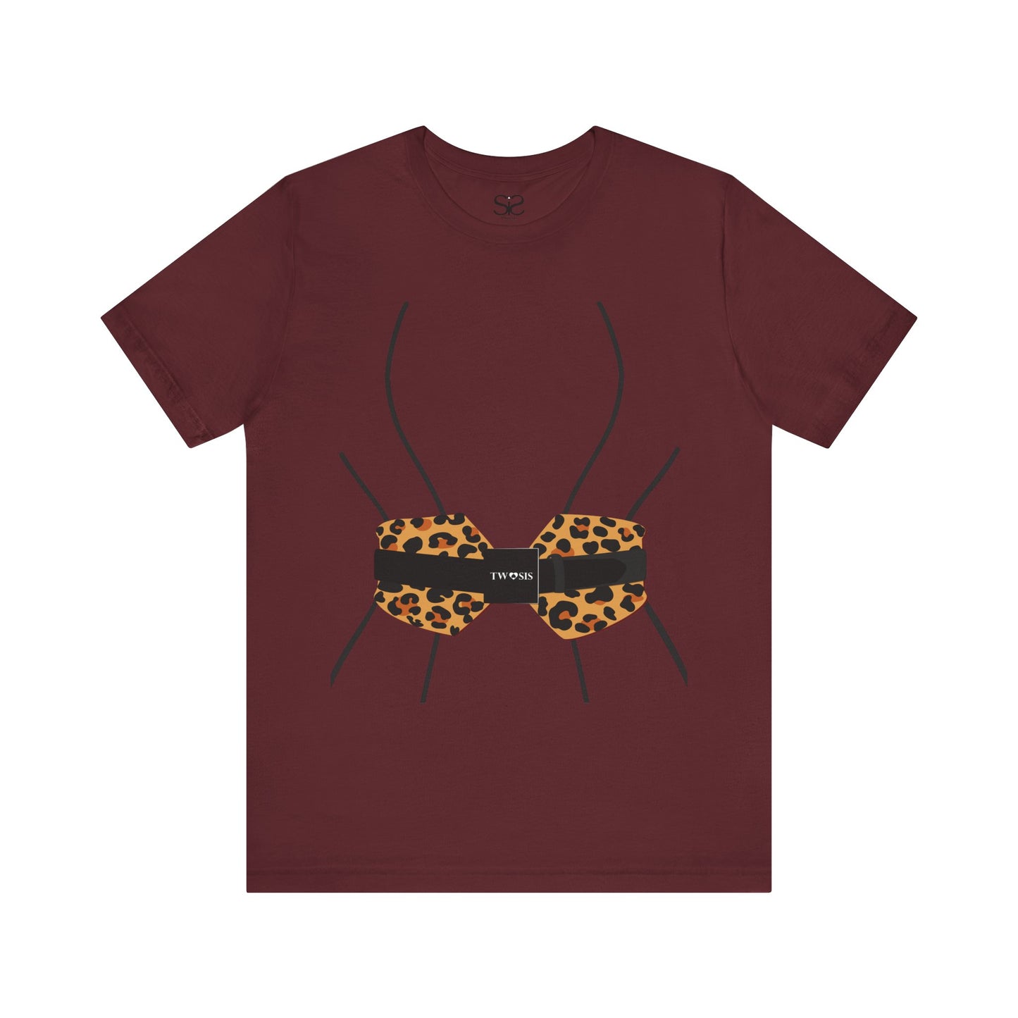 TwoSiS Leopard-print Belt-style Corset T-Shirt