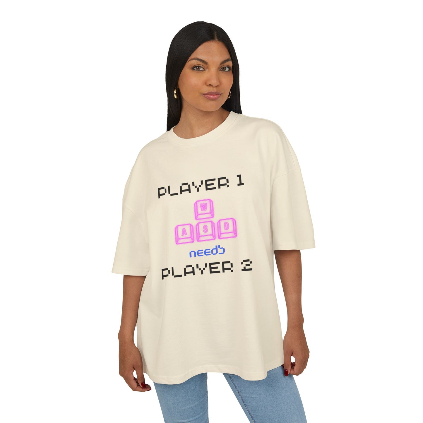 Player 1 Needs Player 2” Ultra Heavy Cotton Box Tee by TwoSiS