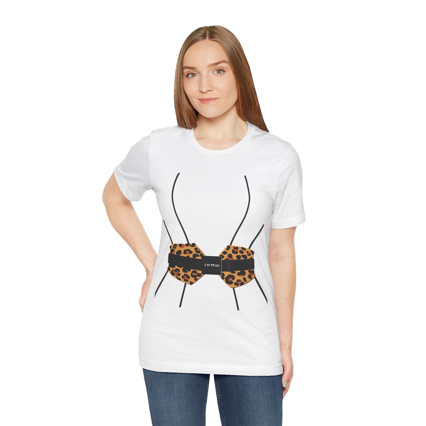 TwoSiS Leopard-print Belt-style Corset T-Shirt