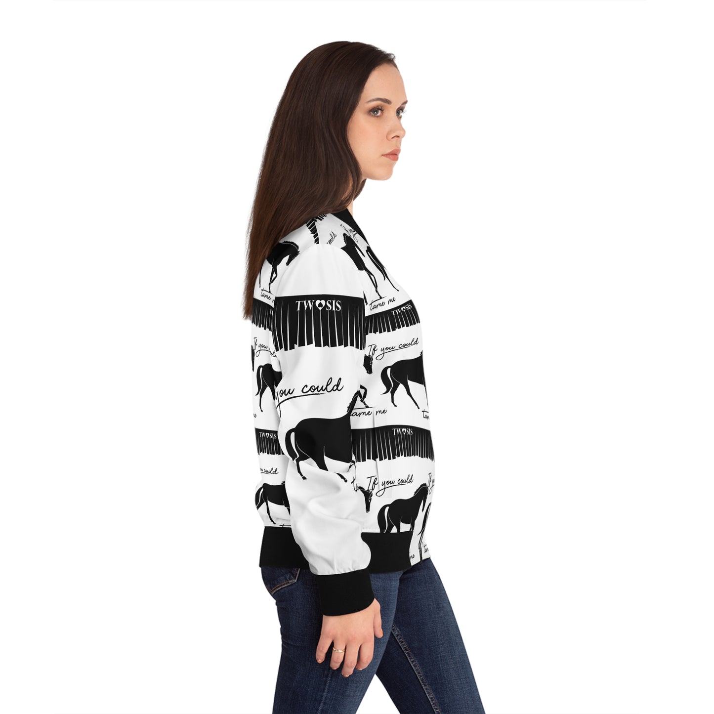 “If You Could Tame Me” Women’s Bomber Jacket by TwoSiS