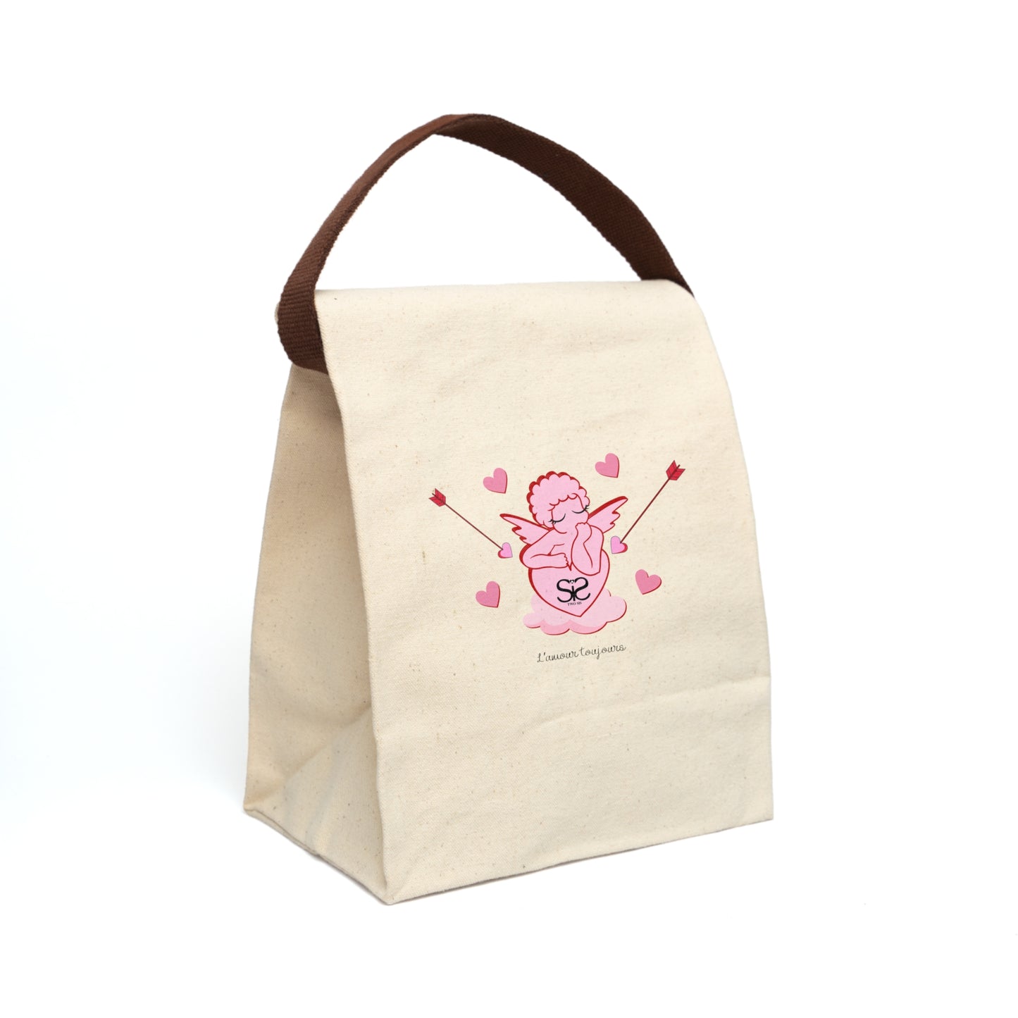 “L’Amour Toujours” Cotton Canvas Lunch Bag by TwoSiS