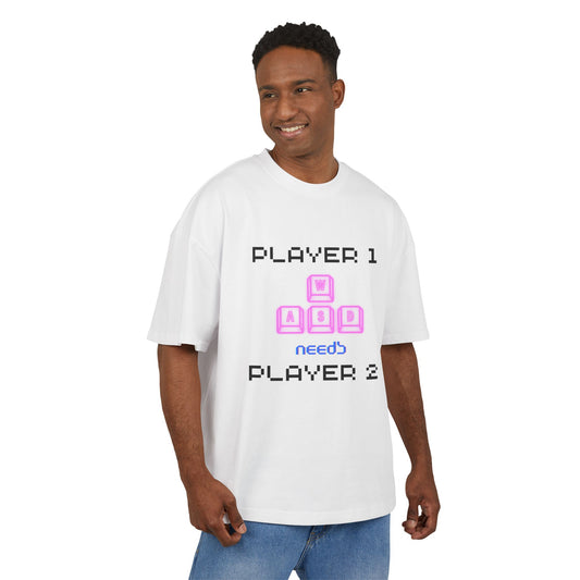 Player 1 Needs Player 2” Ultra Heavy Cotton Box Tee by TwoSiS