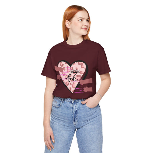 Wild Love Leopard Print Heart T-Shirt by TwoSiS