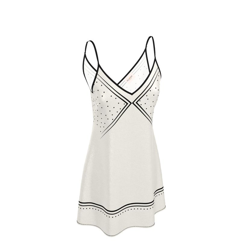 Tropical Dots Slip Dress 100% Silk