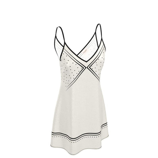 Tropical Dots Slip Dress 100% Silk