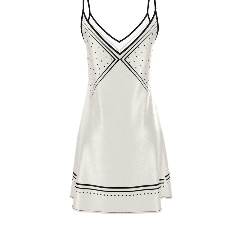 Tropical Dots Slip Dress 100% Silk