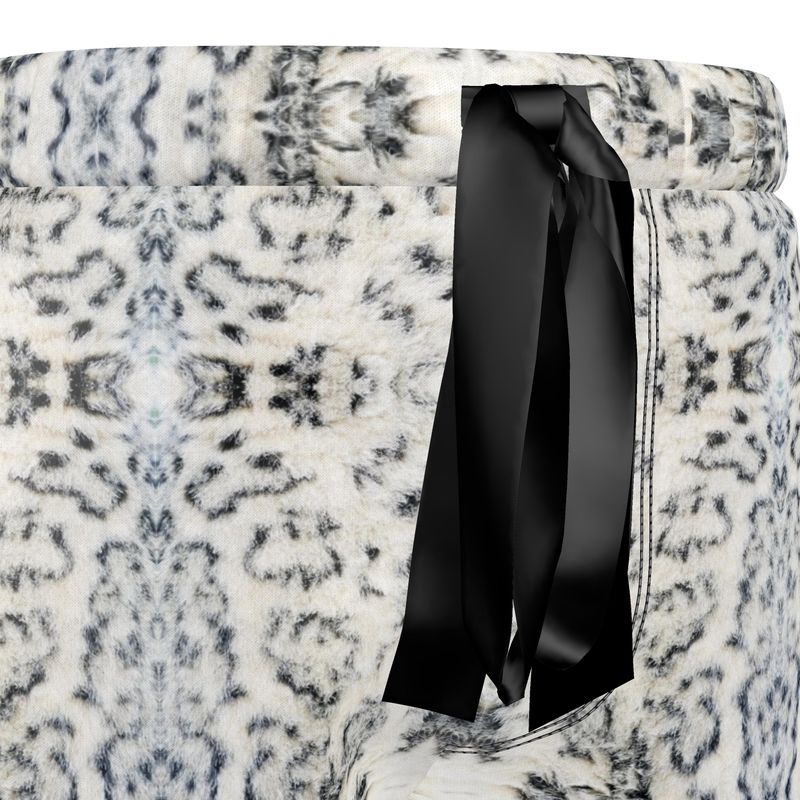 Silk Pyjama Shorts - White Leopard Mist