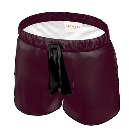 Silk Pyjama Shorts - Delicious Plum