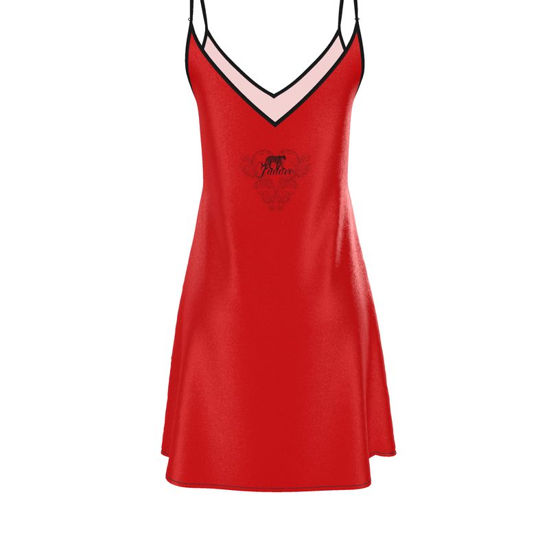 J’adore Rouge Midi Silk Slip