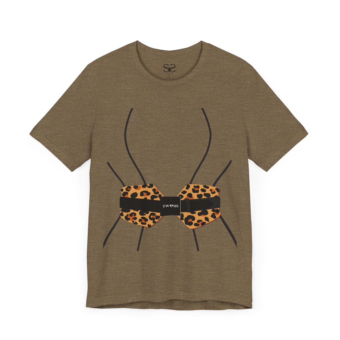 TwoSiS Leopard-print Belt-style Corset T-Shirt