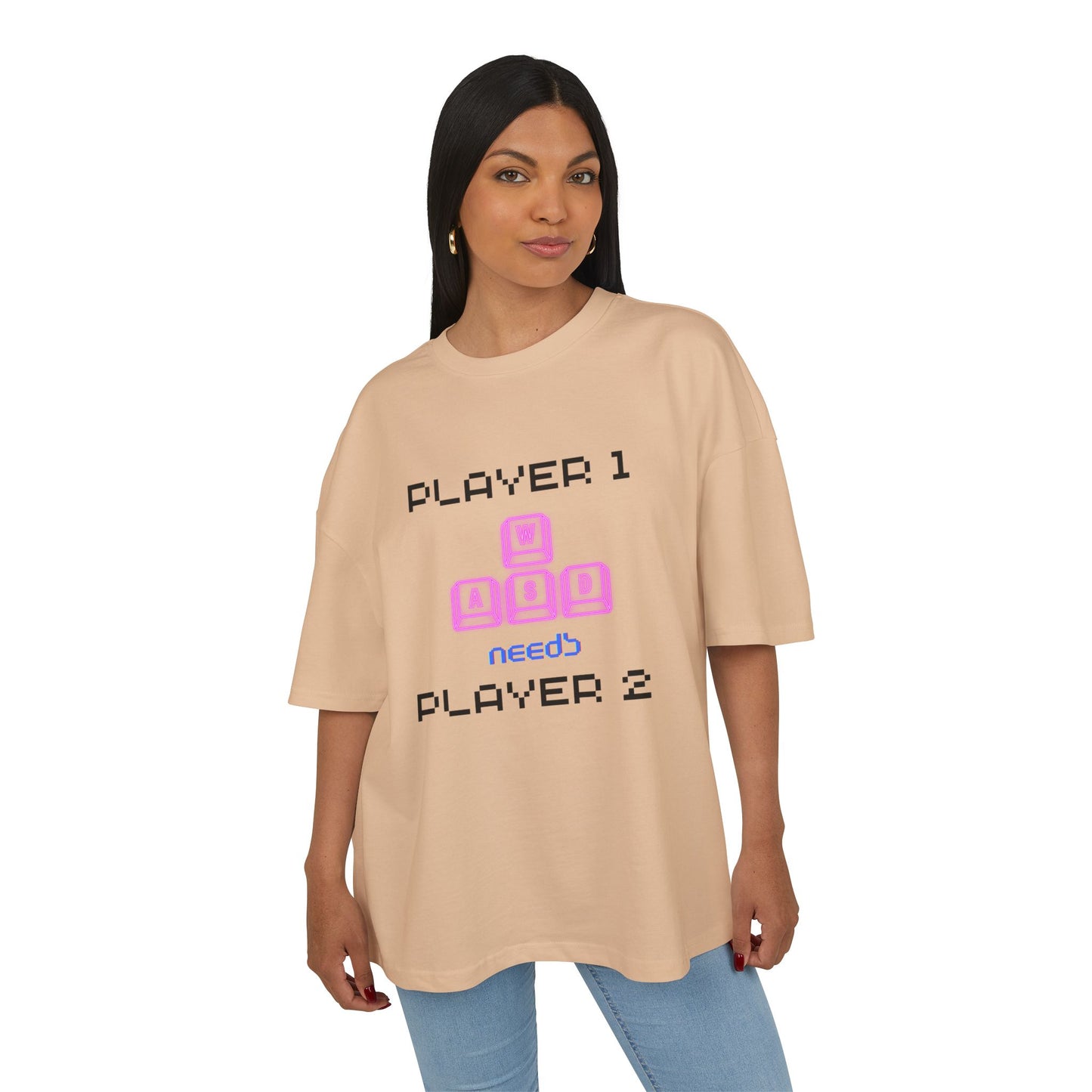 Player 1 Needs Player 2” Ultra Heavy Cotton Box Tee by TwoSiS