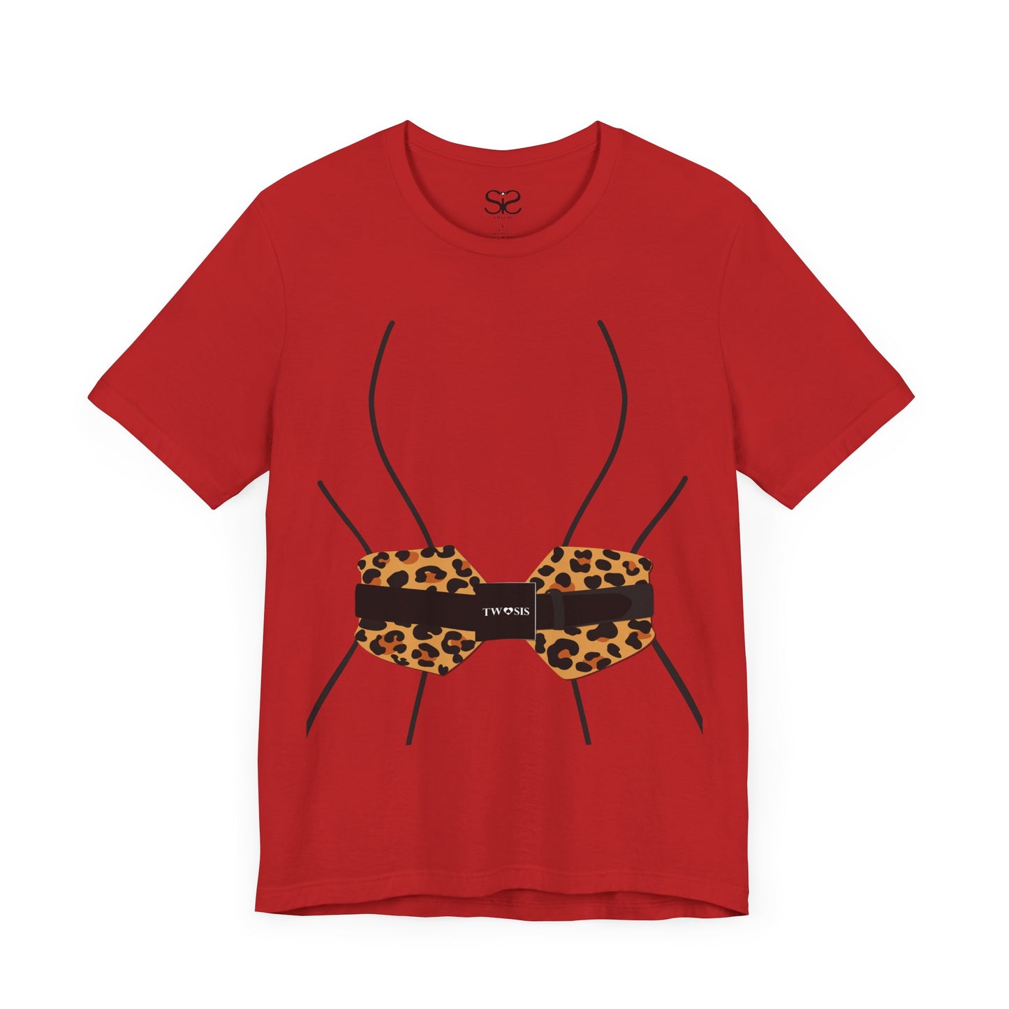 TwoSiS Leopard-print Belt-style Corset T-Shirt