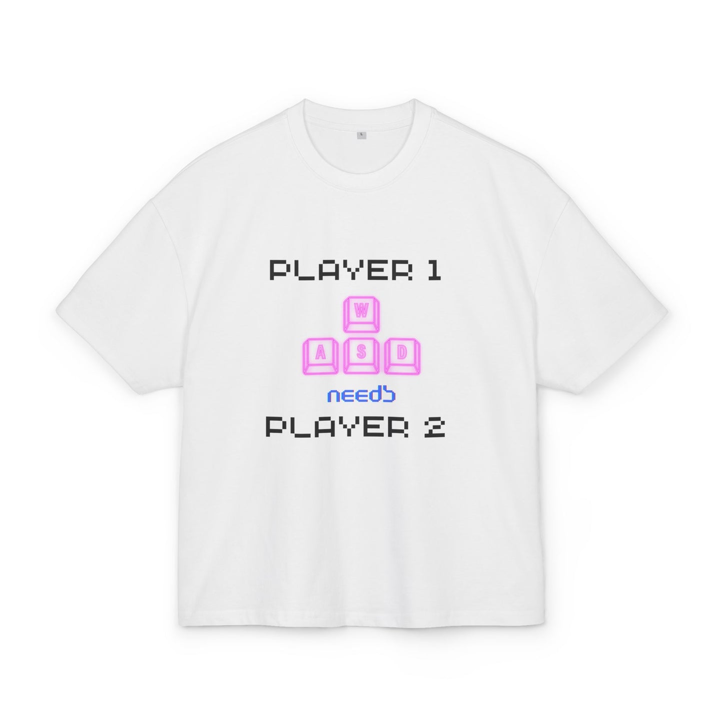 Player 1 Needs Player 2” Ultra Heavy Cotton Box Tee by TwoSiS