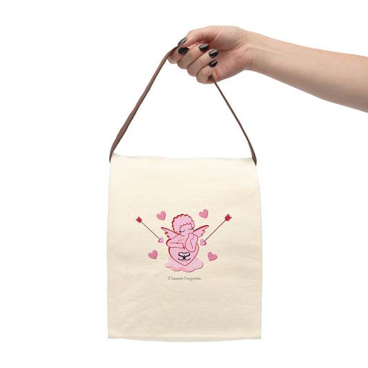 “L’Amour Toujours” Cotton Canvas Lunch Bag by TwoSiS