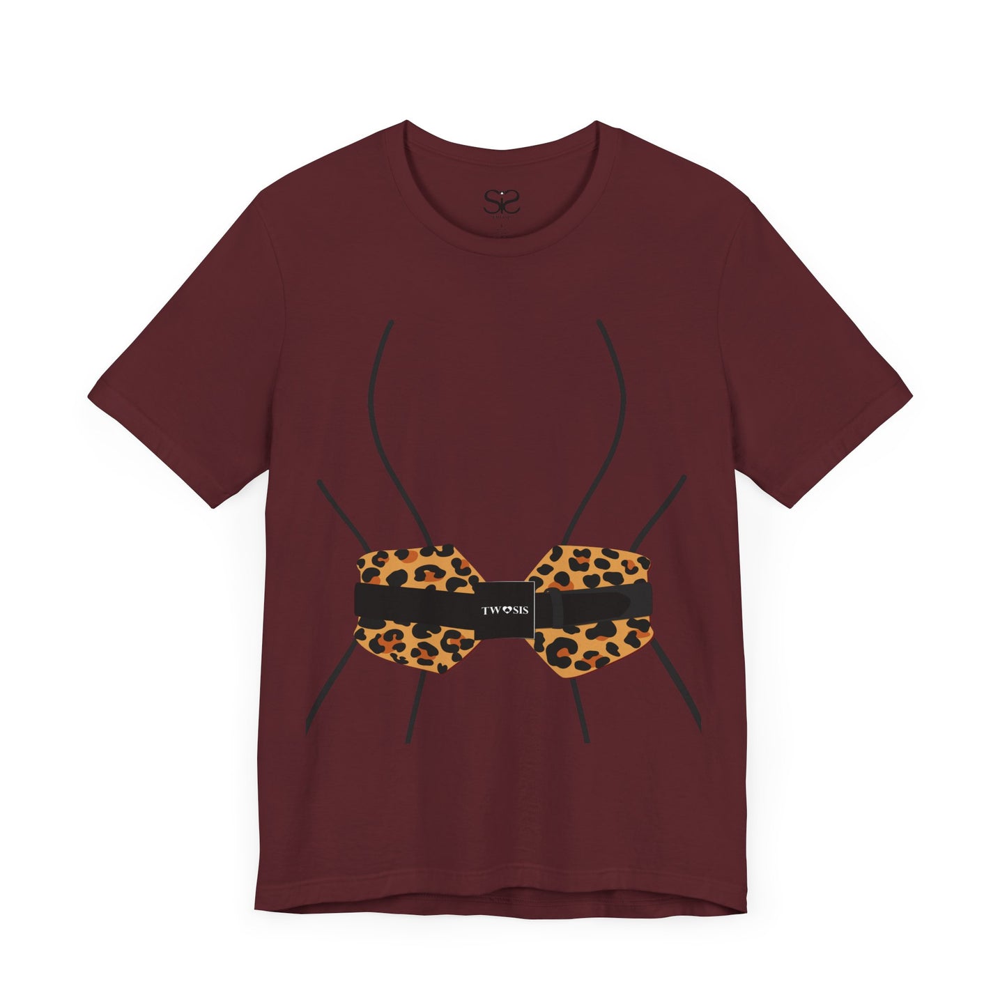 TwoSiS Leopard-print Belt-style Corset T-Shirt