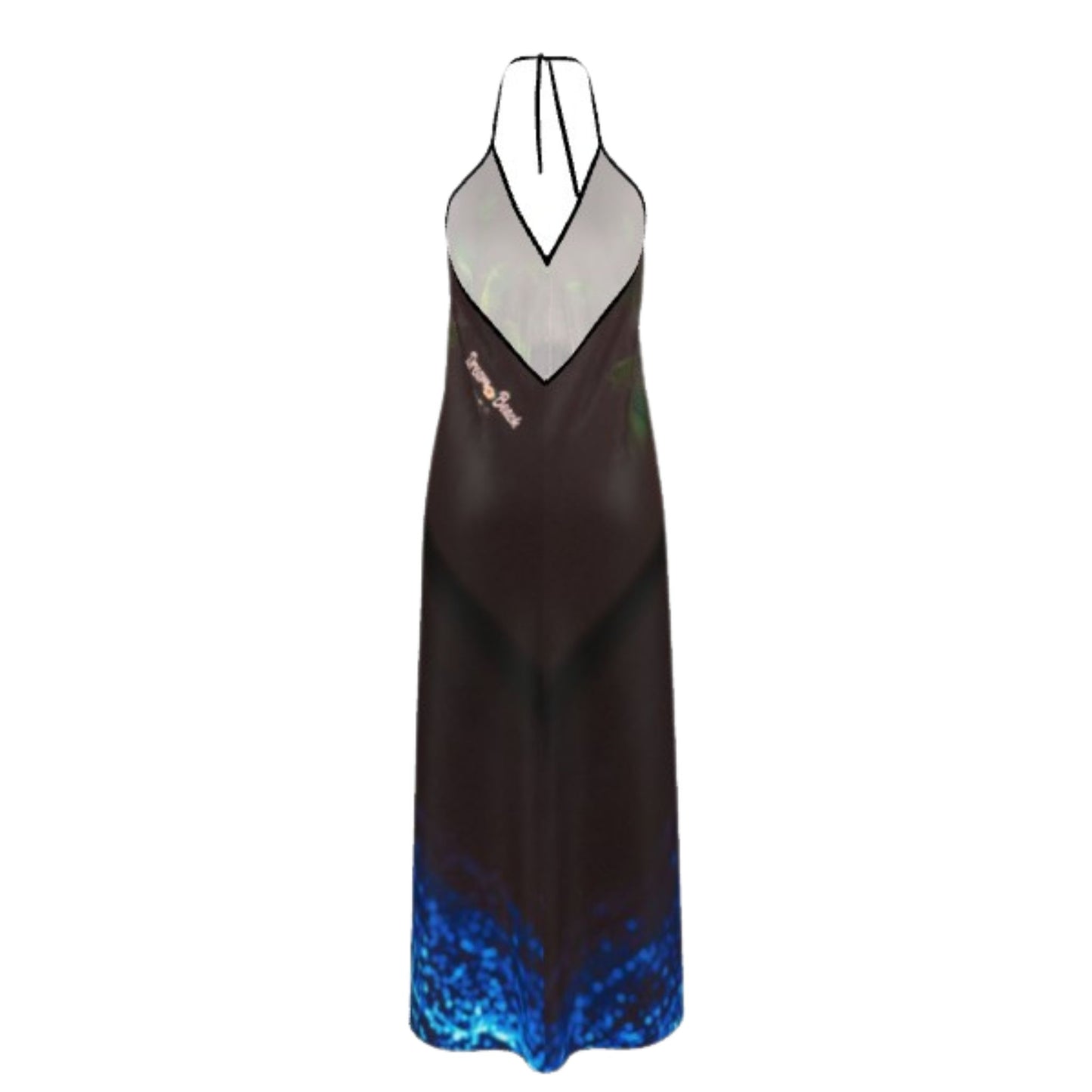 Dream Beach” Silk Halter Dress - 100% Silk